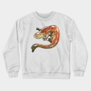 Watercolor Hellbender Design Crewneck Sweatshirt